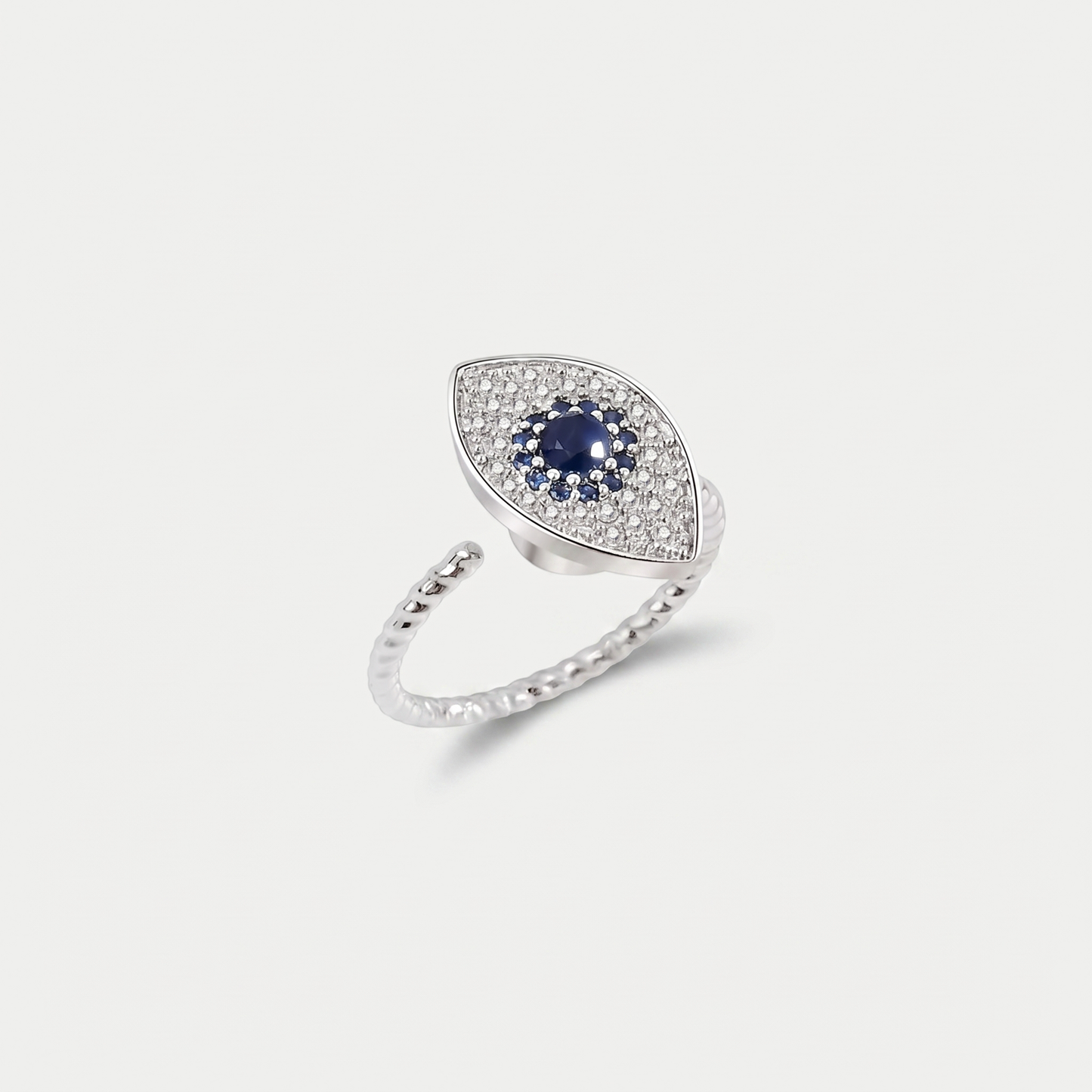 EYE SPINNER WELLNESS RING SILVER