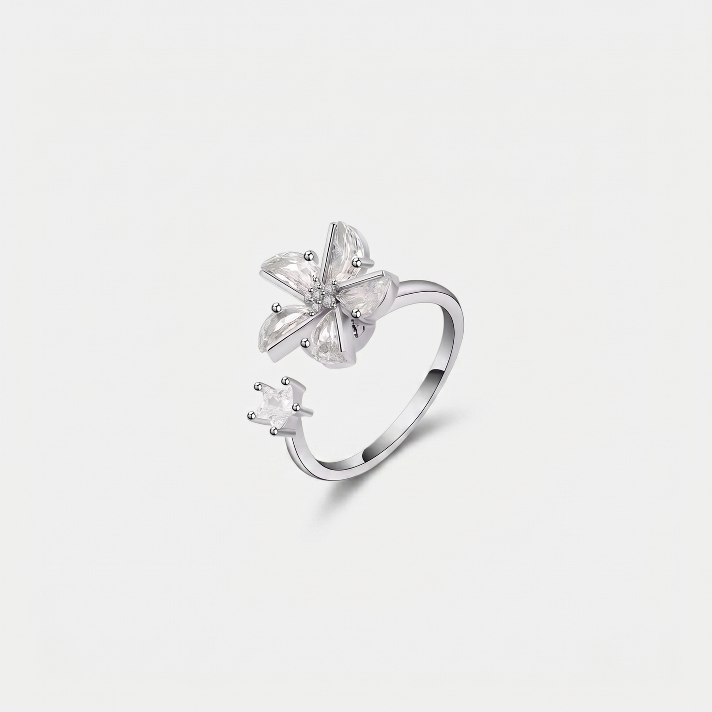 FLOURISH SPINNER WELLNESS RING SILVER