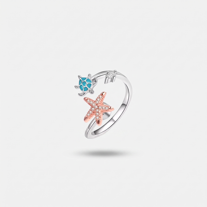 TURTLE SPINNER WELLNESS RING SILVER