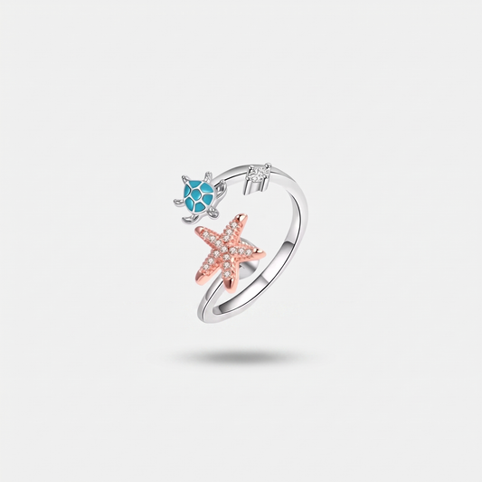 TURTLE SPINNER WELLNESS RING SILVER