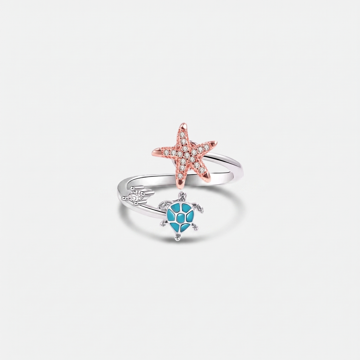 TURTLE SPINNER WELLNESS RING SILVER
