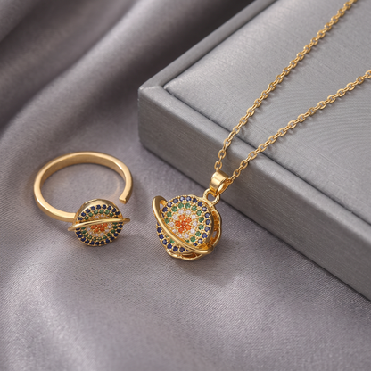 PLANET SPINNER WELLNESS NECKLACE GOLD