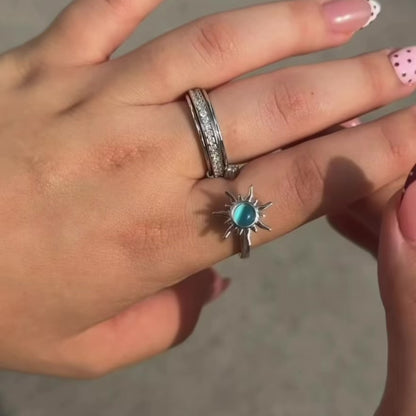SUNNY SPINNER WELLNESS RING SILVER