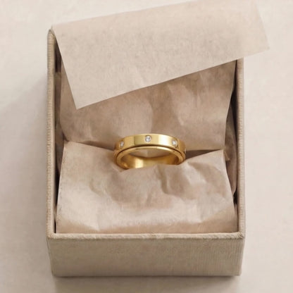 SOUL ROTATING WELLNESS RING GOLD